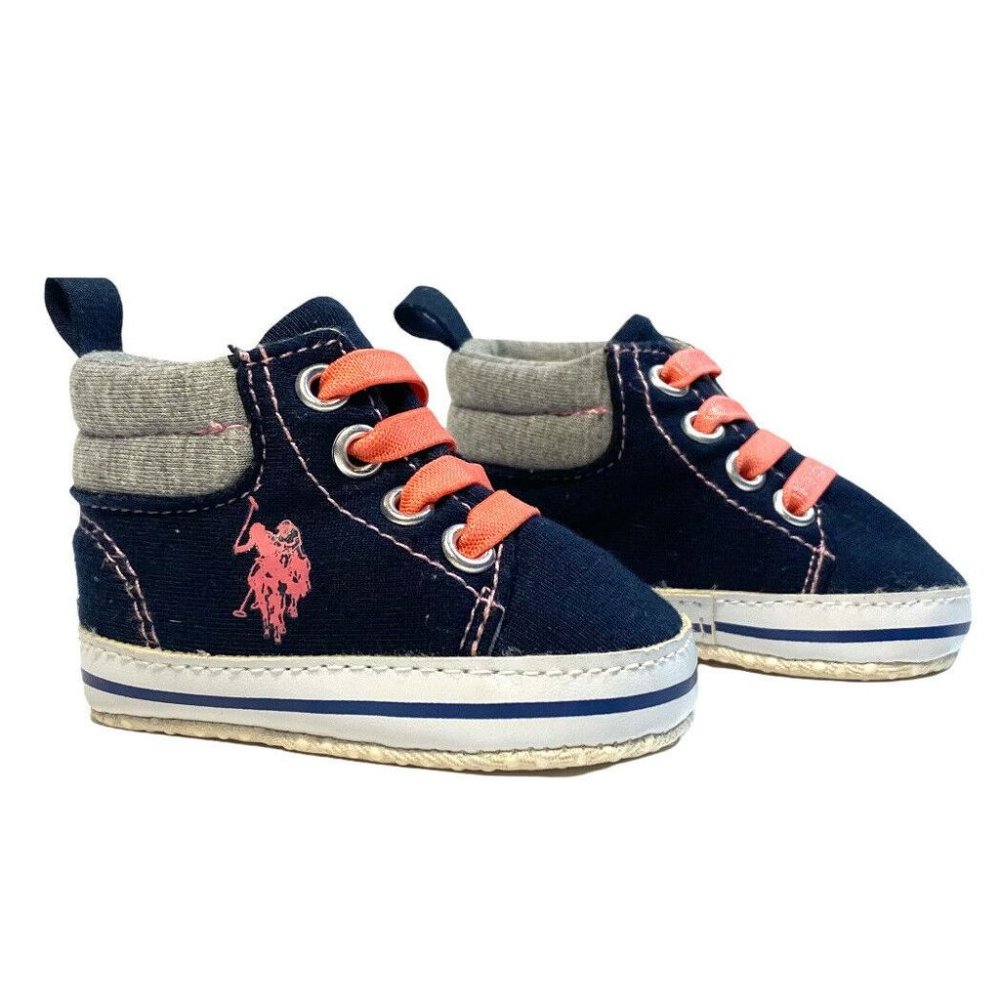 US Polo Assn_Baby Girl Shoes_Size 1_ High Tops   S-0003